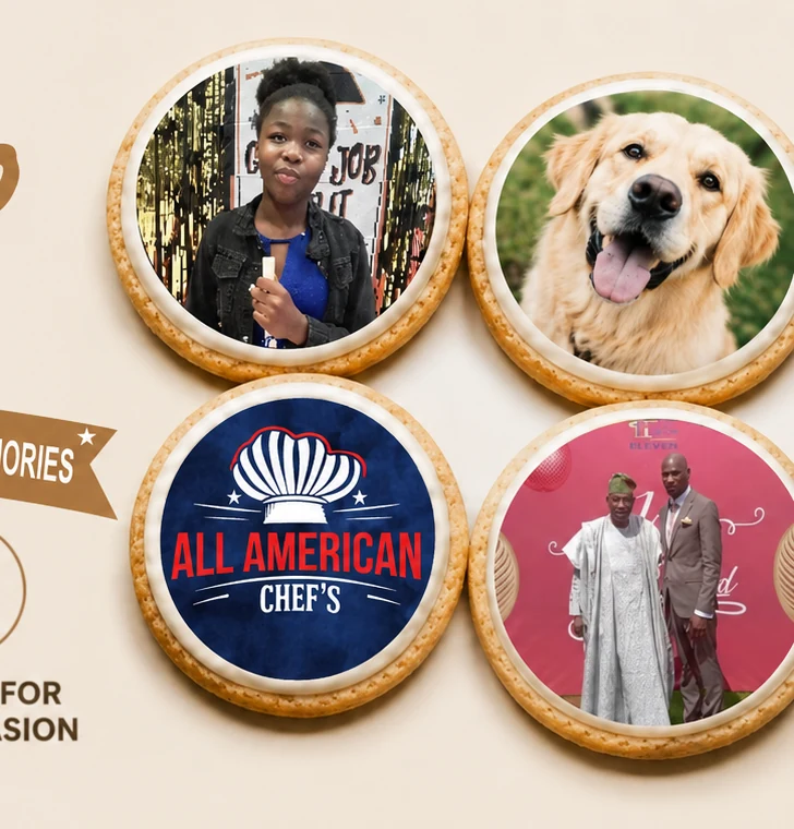 All American Chef's branded cookie examples