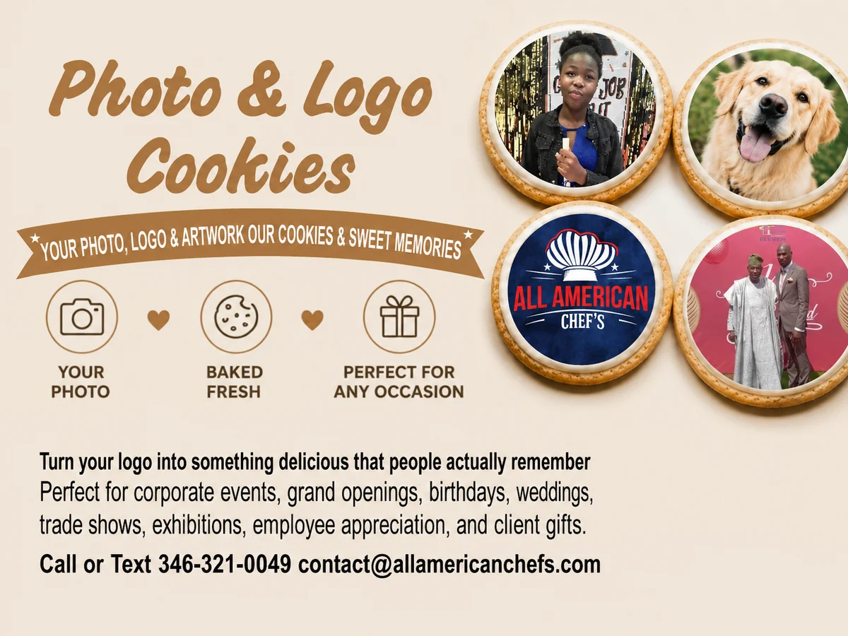All American Chef's photo cookie examples